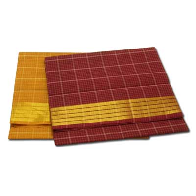 "Fancy Chettinadu Cotton Sarees SLSM- 92 n SLSM-93 (2 Sarees) - Click here to View more details about this Product